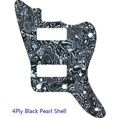 Pleroo Guitar Parts - For Japan No Upper Controls Jazzmaster Style Guitar Pickguard With P90 Pickups Scratch Plate Replacement