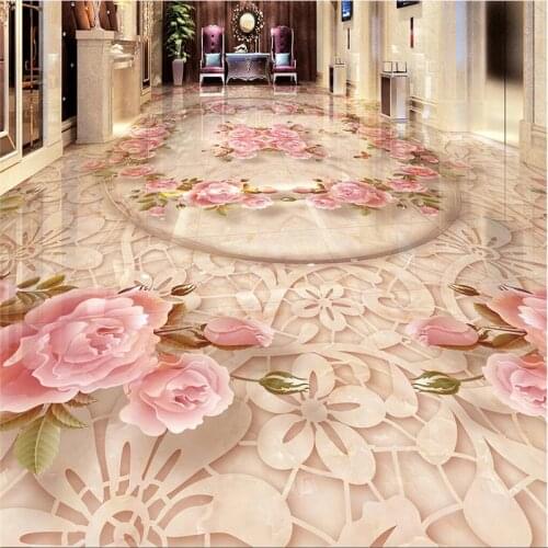 Beibehang Photo floor wallpaper 3d stereoscopic STONE marble floor 3D Beach floor murals in wall stickers 3d floor wallpapers
