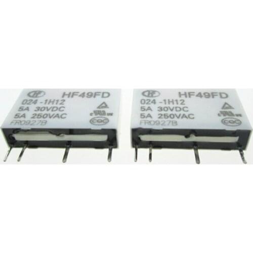 HOT NEW 24V relay HF49FD-024-1H12 HF49FA HF49FD 024-1H12 0241H12 24VDC 24V DC24V 5A 250VAC DIP4