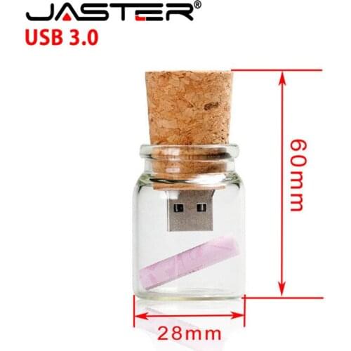JASTER USB 3.0 hot selling Drift bottles real capacity External Storage 4GB/16GB/32GB/64GB USB flash drive (free custom logo)