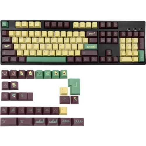 135 Key Avocado Keycap Cherry Profile Dye-Sub Personalized PBT Keycaps For Mechanical Keyboard GK61 64 84 96 Layout
