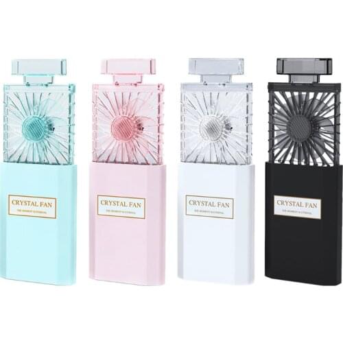 Mini Handheld Fan Rechargeable, Portable Retractable 3 Speeds with Fragrance