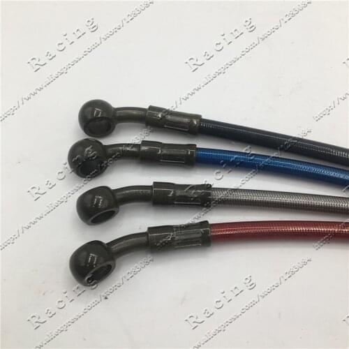 Motorcycle Dirt Bike Braided Steel Hydraulic Reinforce Brake line Clutch Oil Hose Tube 20 To 210CM Universal Fit Racing MX