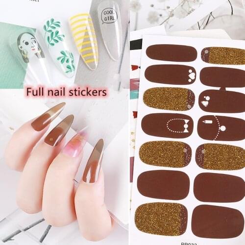 Nail Art Nail Patch Nail Polish Full Sticker Pure Color Cartoon Smudge Gradient Nail Sticker Nail Stickers Nail Sticker