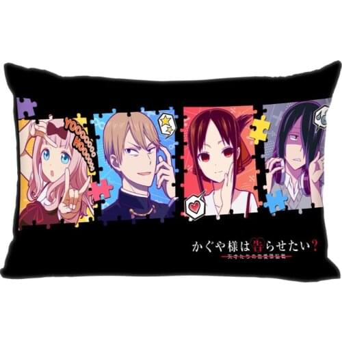 Kaguya-sama Love is War Pillow Cover Rectangle Zippered Classic Fashion 50X75cm Two sided Prints Pillow Case