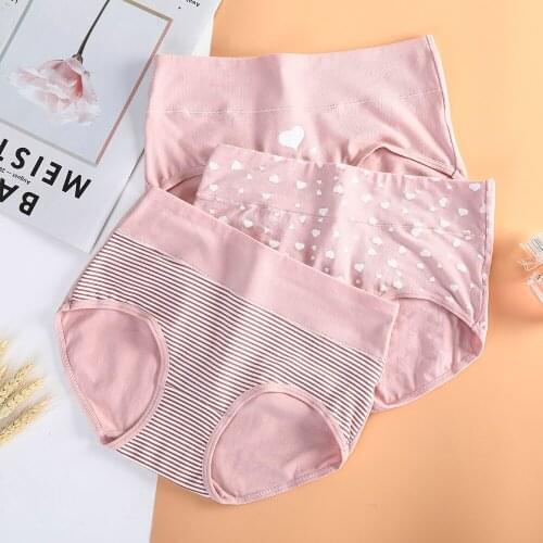 Plus Size M-2XL Panties Women Cotton High Waist Slimming Underwear Girls Seamless Briefs Sexy Female Breathable Lingerie