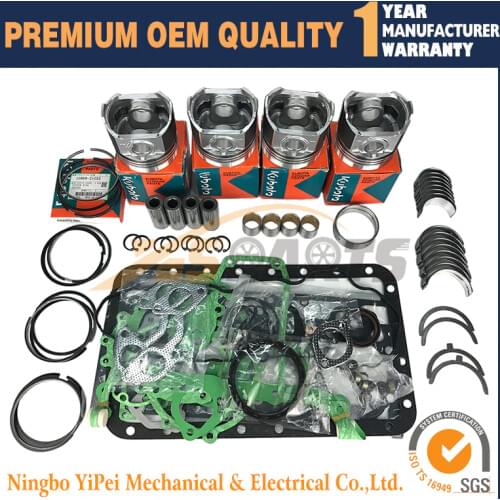 Overhaul Rebuild Kit for kubota V2203 V2203B V2203T Engine Bobcat 753 763 773