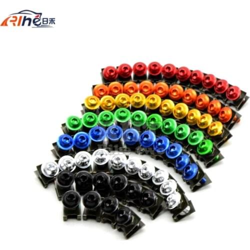 10 pieces 6mm motorcycle fairing body screws for Kawasaki ZX6R ZX7R ZX10R ZX14R NINJA650R ER6N Z750 Z800 Z1000 yamaha mt09 07