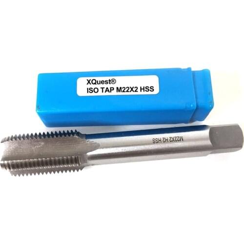 XQuest HSS Metric thread Hand tap M22 M22X2.5 M22X2 Left hand Fine screw thread taps M22X1.75 M22X1.5 M22X1.25 M22X1 M22X0.75