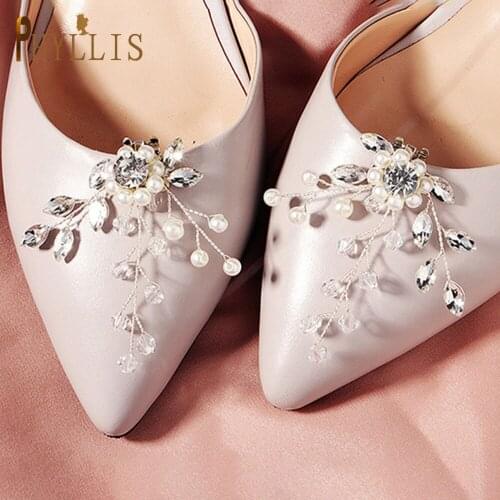 G11 Crystal Women High Heels Clips Bridal Wedding Shoes Buckle New Shoe Clip Rhinestone Charm Party Shoes Accessories