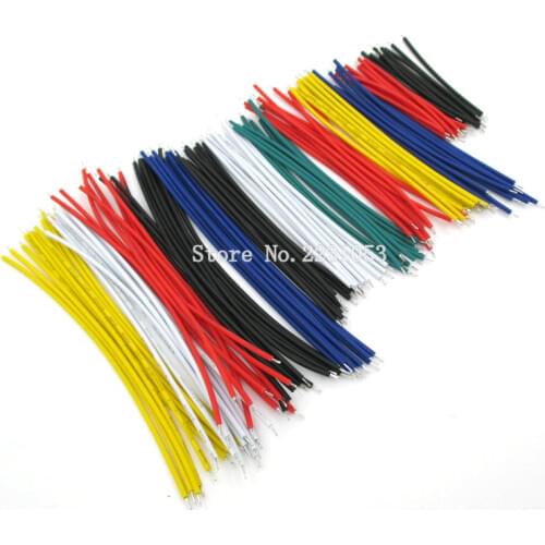 130PCS 24AWG Breadboard Jumper Cable Wires Kit Tinning Double Tinned Component Pack Colorful 13 Types 10 Pcs each 5CM 8CM 10CM