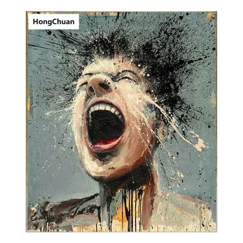 Abstract Character Boy 5D Square/Round Diamond Embroidered Mosaic Cross Diamond Painting Home Decoration Mural New Year Gift