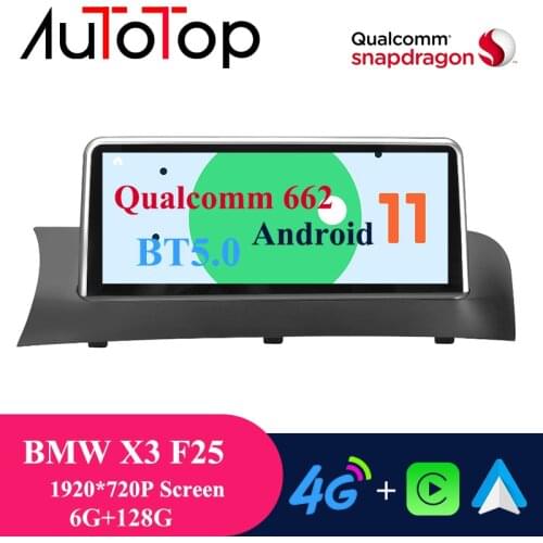 AUTOTOP 8.8" 2Din Android 10 Car Multimedia for BMW X3 F25 X4 F26 CIC/NBT 2011-2017 Car Radio Video GPS Navi BT Wifi Mirrorlink