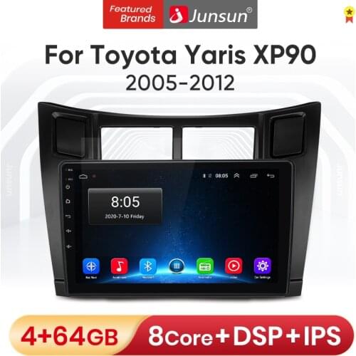 Junsun V1 pro Car Radio with screen Multimedia Video Player For Toyota Yaris XP90 2005 - 2012 Android Auto CarPlay 2 din DVD