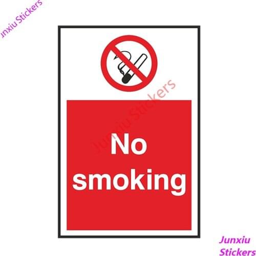 No Smoking Car Sticker Styling Safety Restaurant Fast Food Bumper Truck Waterproof Doors Scratch-Proof Aar Accessories KK13*9cm