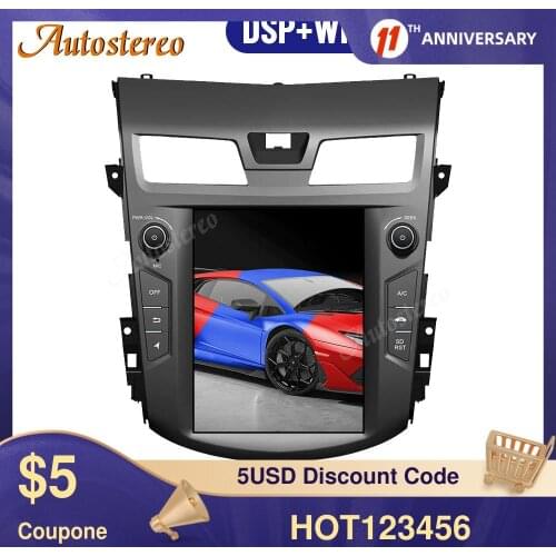 Android 9 PX6 Tesla style For Nissan Teana 2013+ Car GPS Navigation auto Radio stereo Multimedia player head unit Tape Recorder