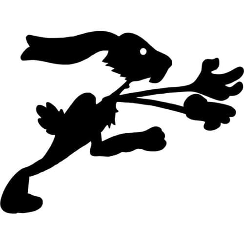 Running Rabbit Funny Animal Car Window Decorative Decal Vinyl Stickers Motorcycle sticker