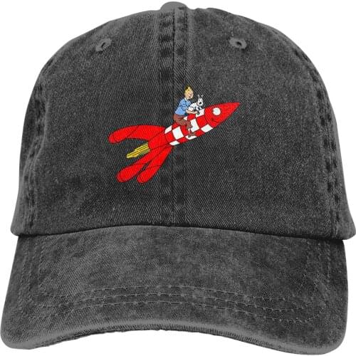 Tintin Baseball Cap cowboy hat Peaked cap Cowboy Bebop Hats Men and women hats