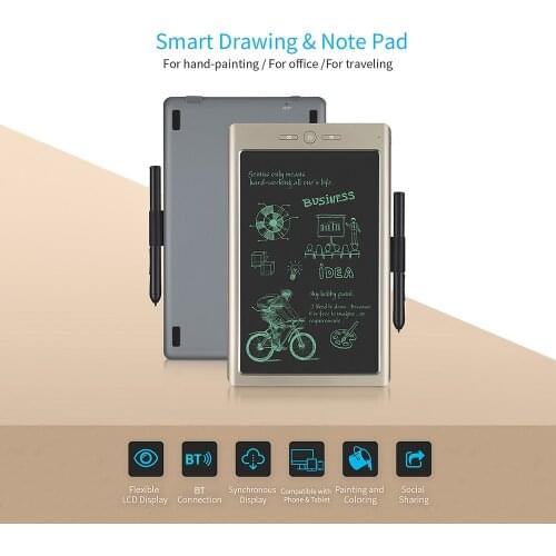 10’’ Smart Office Writing Pad Inspiration Sketchbook Drawing Note Pad with Stylus Pen for Hand-painting/Travelling Gold Bronze