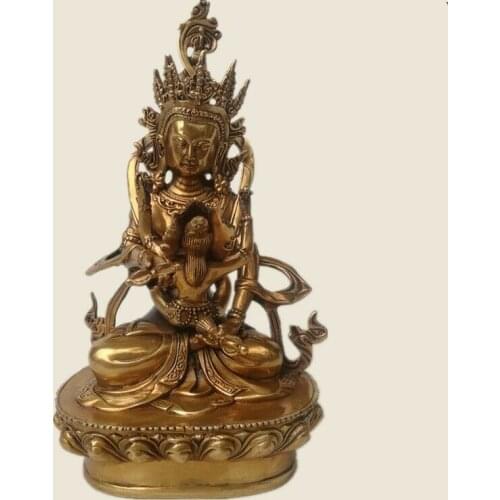 Mandkesvara Tantric Yab-Yum happiness Buddha Nepal Bronze Statue