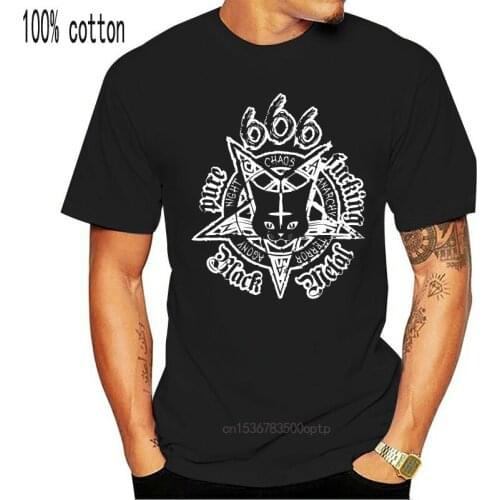 Satanic Baphomet Black Metal 666 t shirt designer 100% cotton S-3xl Kawaii Cute fashion Spring Autumn Natural shirt