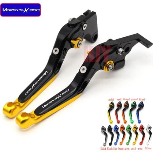 CNC Adjustable Folding Extendable Motorcycle Brake Clutch Levers For KAWASAKI VERSYS-X 300 VERSYS X300 2017