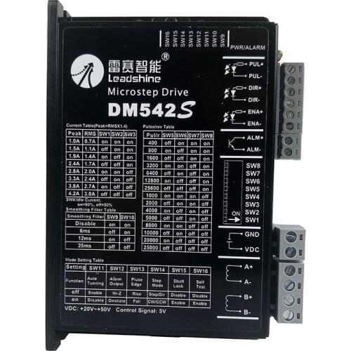 Leadshine 2Phase Stepper Motor Driver DM542S DC24V-50V For 42/57(NEMA17/23) Stepper Motor1.0-4.2A Replace Microstep Driver DM542