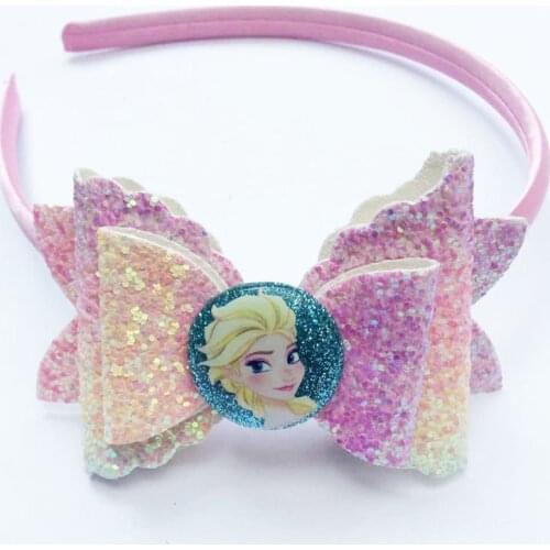 Frozen Headdress Elsa Anna Action Figure Toys Girls Cartoon Fashion Hairpins Accessories Children Cosplay Party Hair Clips Gift