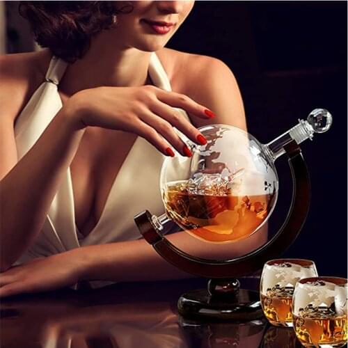 Crystal Glass Wine Bottle Wine Glass Set Globe Red Wine Decanter Bar Wine Set Whiskey Glass Home Decoration Brandy Glass