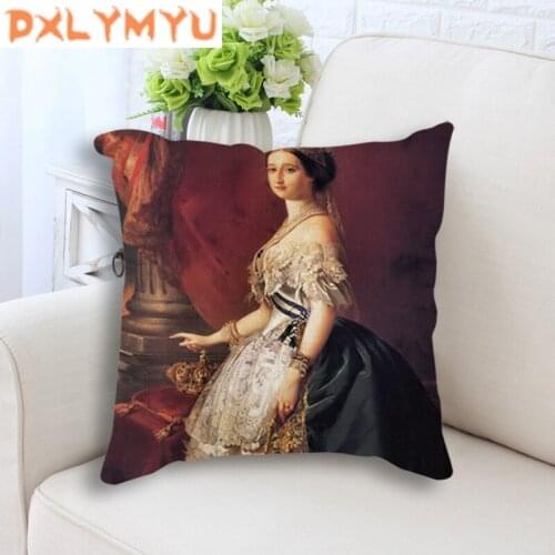 Home Decoration Pillow Vintage European noble life paintings Linen Cushion Decorative Pillows Sofa Throw Pillow