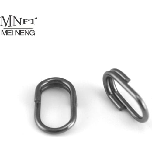 MNFT 200Pcs Stainless Steel Oval Split Rings for Lures Crank Hard Bait Fishing Ring Lead Clips Tools 10mm 13mm 15mm 20mm