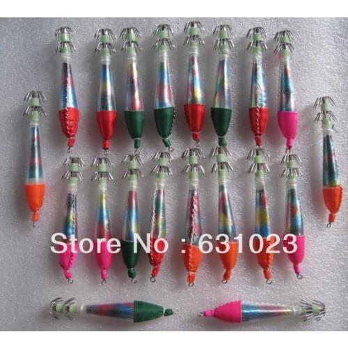 MR OCTOPUS 15pcs Squid Jigs , squid hook,fishing lure,random colour mixed, 8cmand 10cm mixed