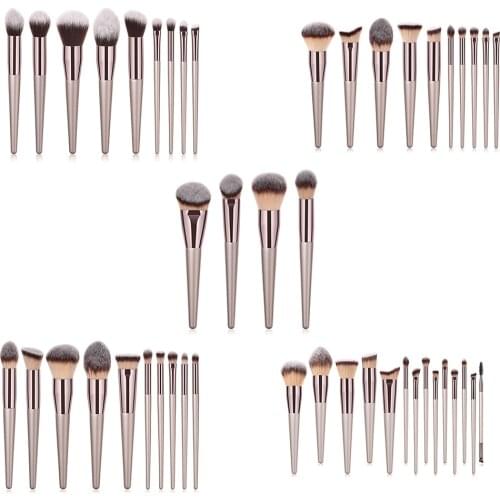 4/9/10/14pcs Pro Makeup Brushes Set Soft Cosmetic Powder Eyeshadow Foundation Eyebrow Blush Blending Brush Beauty Makeup Kit