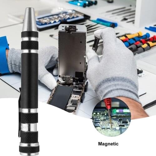 8 in 1 Handle Phone Repair Hand Tools Kit Multiuse Precision Pen Screwdriver Hand Repair Tools Kit for Cell Phone