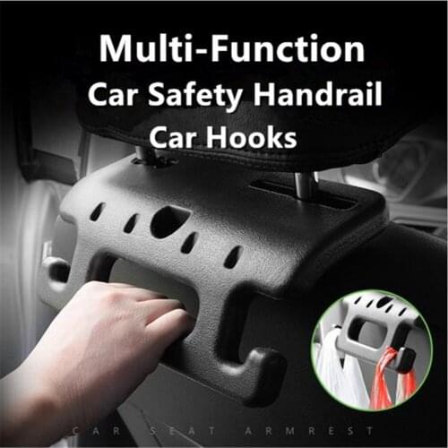 New Car Seat Safety Handrail Armrest Hanger Hooks Back Seat Safety Handle Car Hook Car Seat Back Bag Hanger Interior Accessories