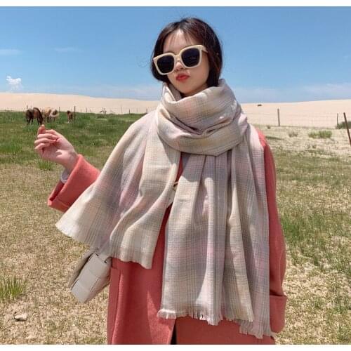 2021 new wool stubble autumn winter scarf female shawls long classic scarf more warm women scarf women