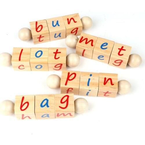 Early kids Learning Toys Educational Alphabet Cube Spelling Teaching Aids Professional Montessori Toys Gift For Baby