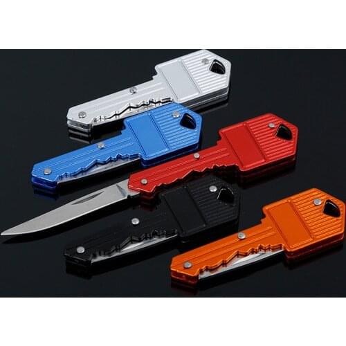 Dropship Outdoor Camping Fruit Knife Mini Key folding Pocket Knife 420C Stainless Steel Blade Aluminum Handle EDC Folding Knives