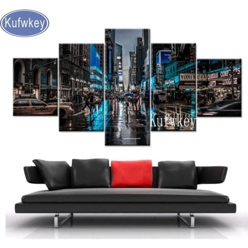 DIY full square 5d Diamond Painting cross stitch"new york night stree"natural scenery,diamond Embroidery Mosaic sticker Multi