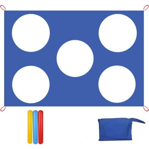 Rainbow Parachute Parachute Play Parachute Outdoor Game Activity Toy with 3x Air Sticks Sports Outdoor Umbrella