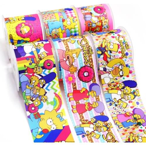 DIY Handmade Materials Printed Grosgrain Ribbon 50 Yard Per Size 50486