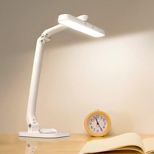 Foldable LED Desk Lamp Stepless Dimming 360 Rotatable Remote Touch 5 color USB Recharge Eye Protect Learning Office Desk Light