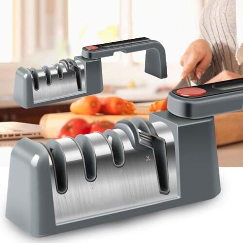 Foldable Knife Sharpener 360° Handle Can Be Rotated Sharpener For Knife Scissors Portable Handheld Knife Sharpening Kitchen Tool