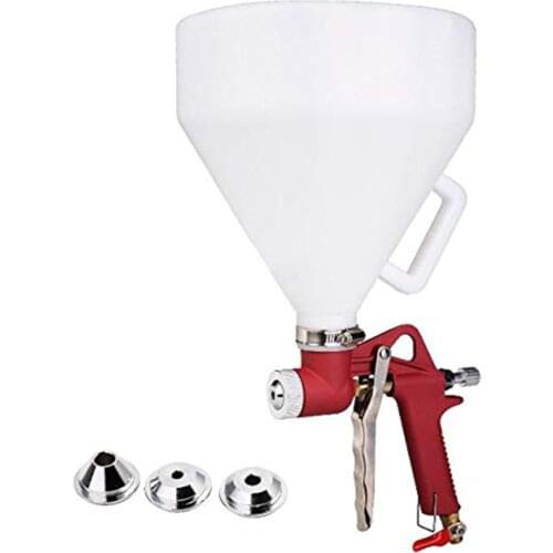 GTBL Air Hopper Spray Tool Ceiling Wall Paint Gravity Feed Drywall 4/6/8Mm Nozzle Pattern Tool Workshop Drywall Tools Power Hand