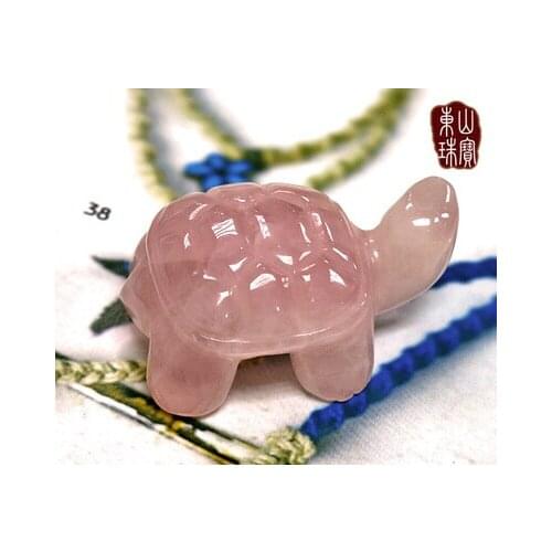 Statuette Home Cute South Africa natural crystal powder longevity turtle longevity auspicious ornaments trade clearance genuine