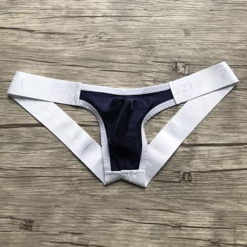 Mens Panties Sexy Male Underwear Men Jockstrap Briefs Gay Slip Homme Soft Hollow Underpants Thongs Strings Tanga Penis Pouch
