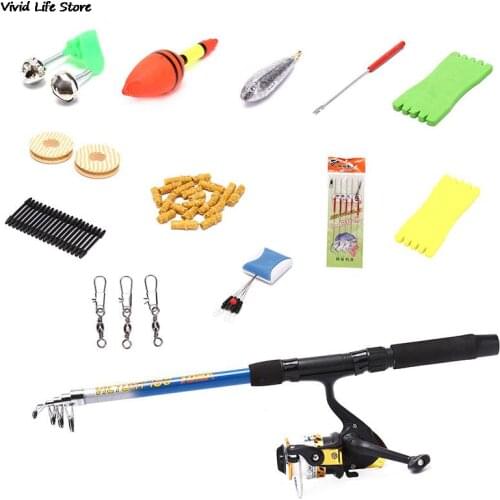 Fishing Rod Full with Telescopic Fishing Sea Rod and Spinning Reel Fishing Baits