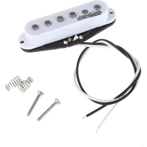Wilkinson Vintage Tone Alnico 5 Single Coil Pickup for Strat Style Guitar Bridge, White