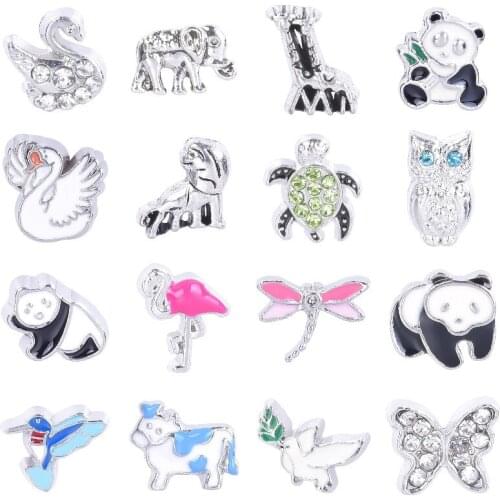 10pcs Zinc Alloy Rhinestone Musical Note Shape Floating Locket Magnetic Memory Living Glass Locket Pendant For Jewelry Making