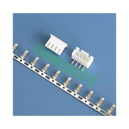 100 sets XH2.54 4P 4Pin Curved needle Pin Header+Terminal+Housing Connector
